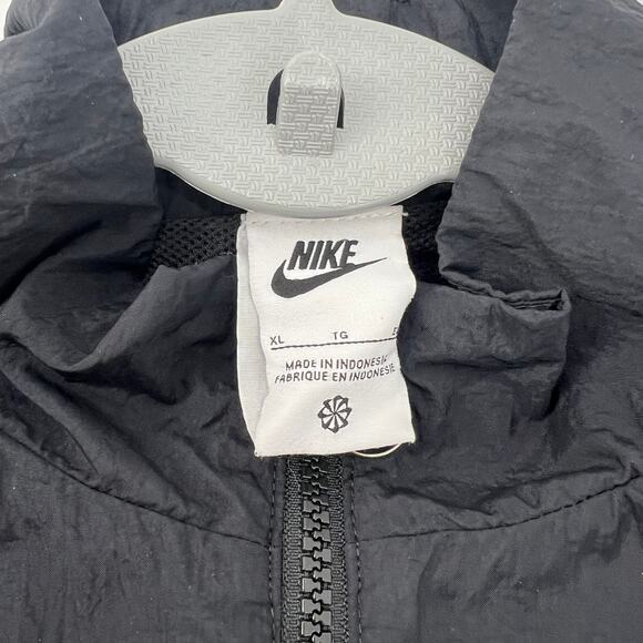 Nike Swoosh Women's Black Windbreaker Oversized Baggy Zipper Jacket XL 1X 2XL - Picture 4 of 9